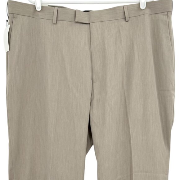 Perry Ellis Portfolio Men's Premilux Taupe Classic Fit Dress Pants 42x32 NWT - Picture 3 of 11